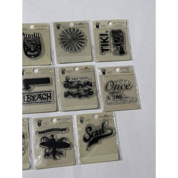 11 Lot Fancy Pants Designs Clear Stamps Wave Searcher Summer Soul Childish Tiki - Picture 5 of 5